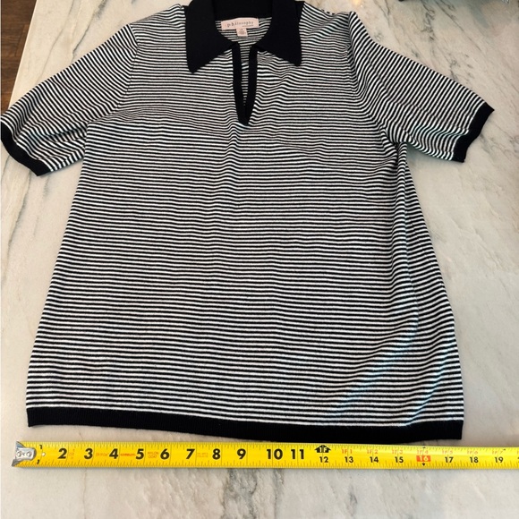 PHILOSOPHY SOFT STRIPED short sleeve SWEATER TOP, Women's Size L/G - Picture 9 of 9